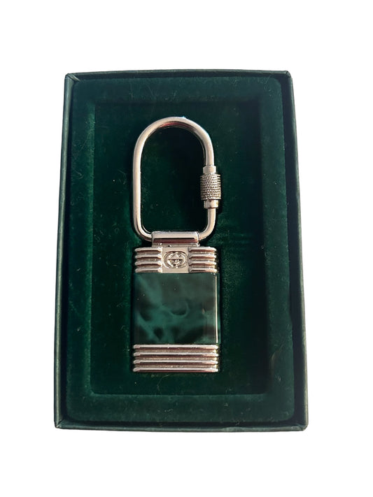 GUCCI-1980s NIB Marcasite & Silver Keychain