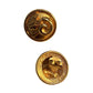 FENDI-1990s Gold Tone Metal Button Earrings