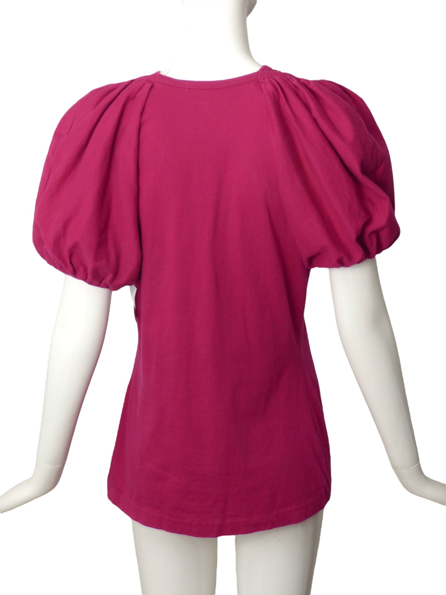 COMME DES GARCONS- 1989 Pink Cotton Cutout Top, Size 6