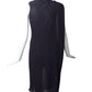 RICK OWENS 2012 Black Crepe Draped Dress, Size 6