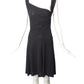 ALAIA- Black Crepe Cowlneck Dress, Size 12