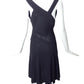 ALAIA- Black Crepe Cowlneck Dress, Size 12