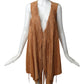 ROBERTO CAVALLI- Suede Fringe Vest, Size 8