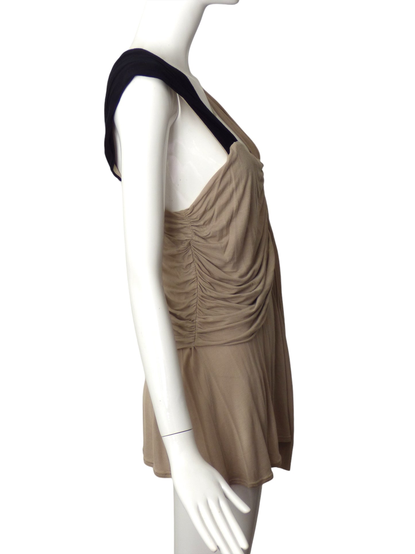 GIVENCHY- Draped Knit Asymmetrical Blouse, Size 8