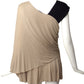 GIVENCHY- Draped Knit Asymmetrical Blouse, Size 8