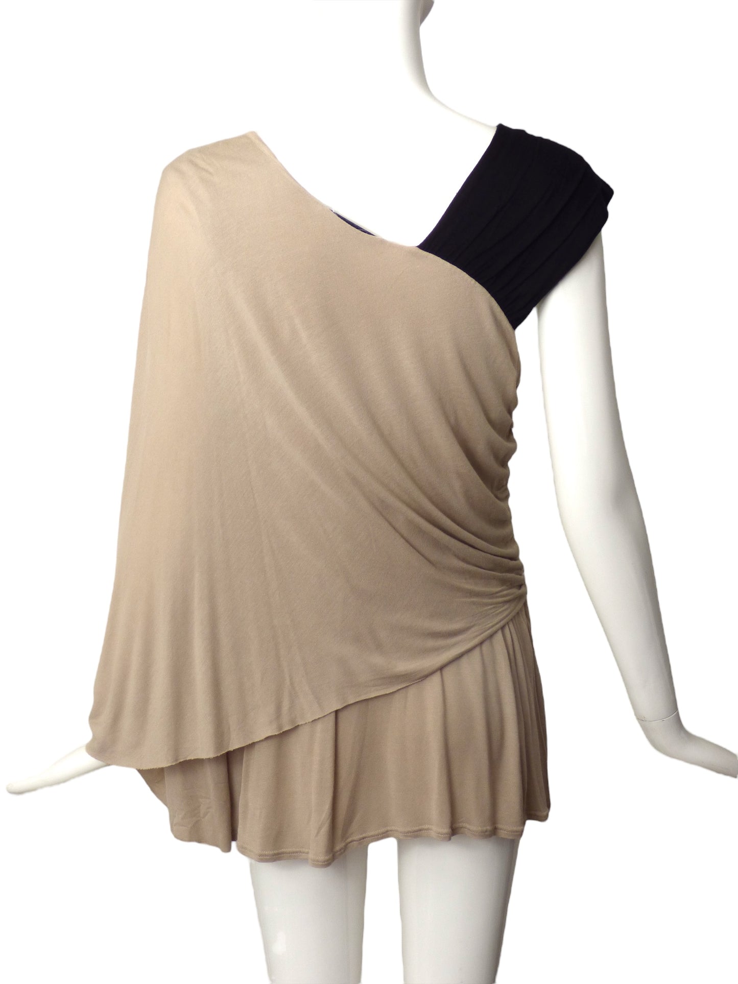 GIVENCHY- Draped Knit Asymmetrical Blouse, Size 8