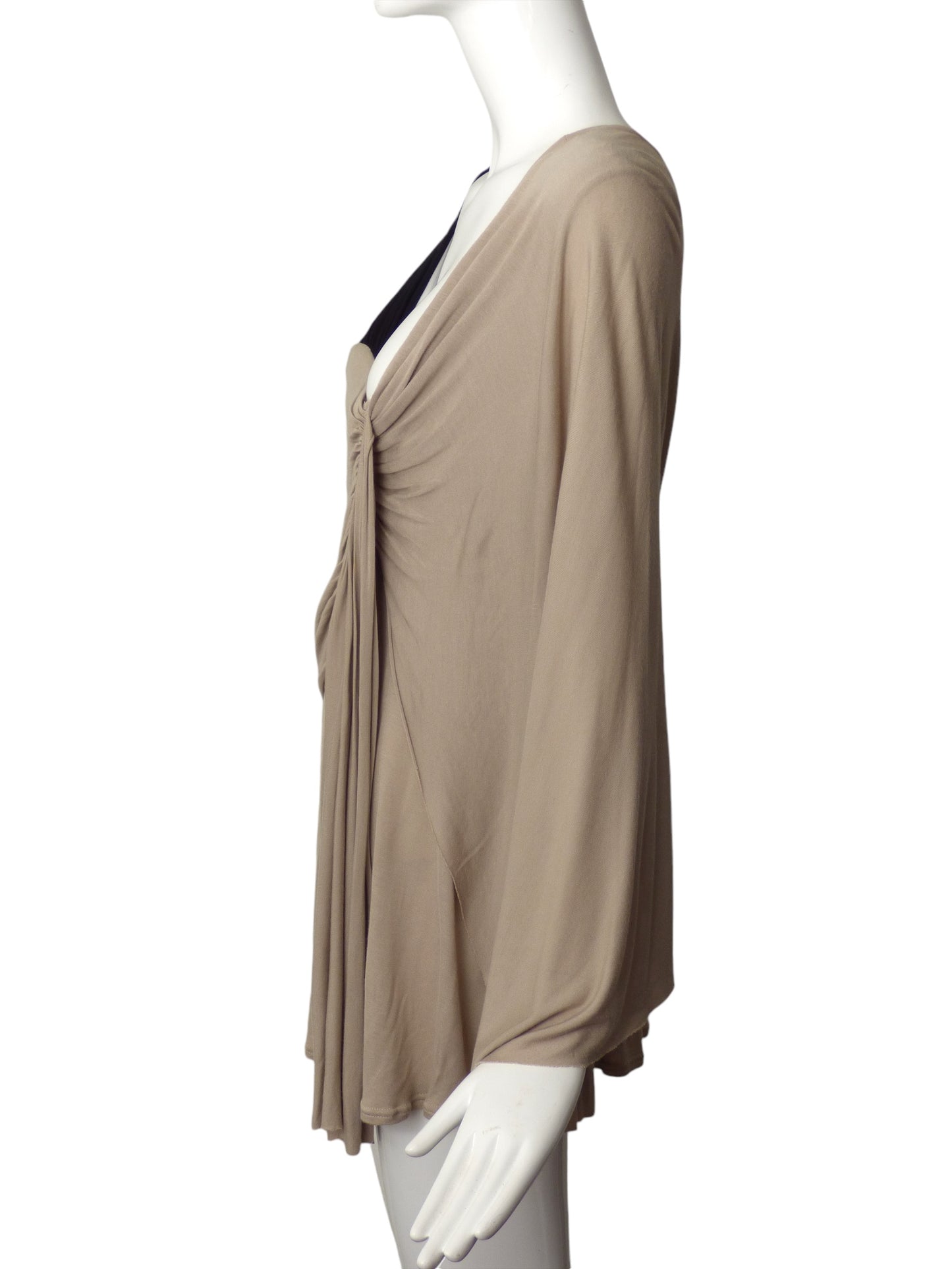 GIVENCHY- Draped Knit Asymmetrical Blouse, Size 8