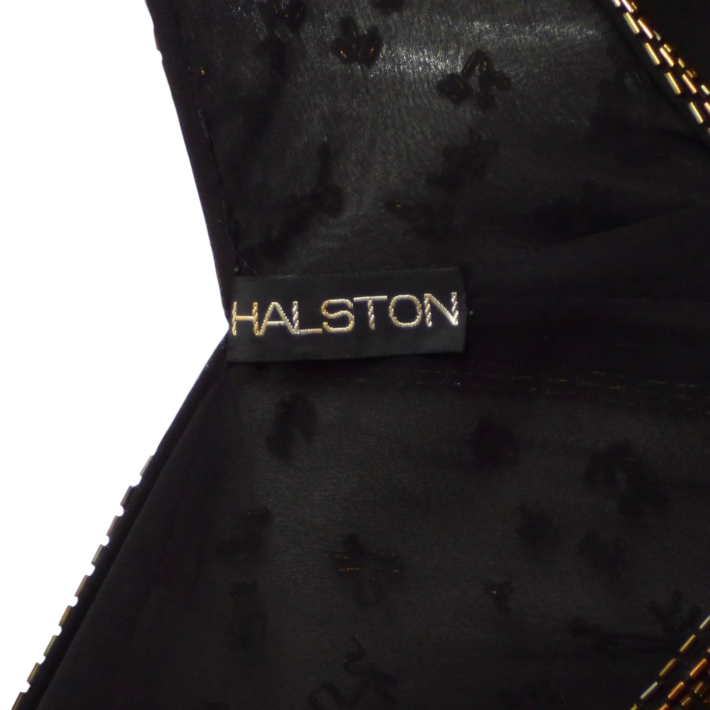 HALSTON- AS IS 1970s Beaded Chiffon Caftan, Size 6