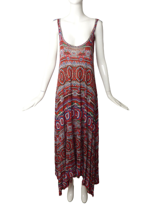 JEAN PAUL GAULTIER- Jersey Knit Print Maxi Dress, Size 10