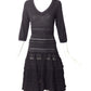 ALAIA- Black Knit Textured Dress, Size 8