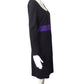 VERSACE- 2011 Black & Purple Fabric Block Dress, Size 10