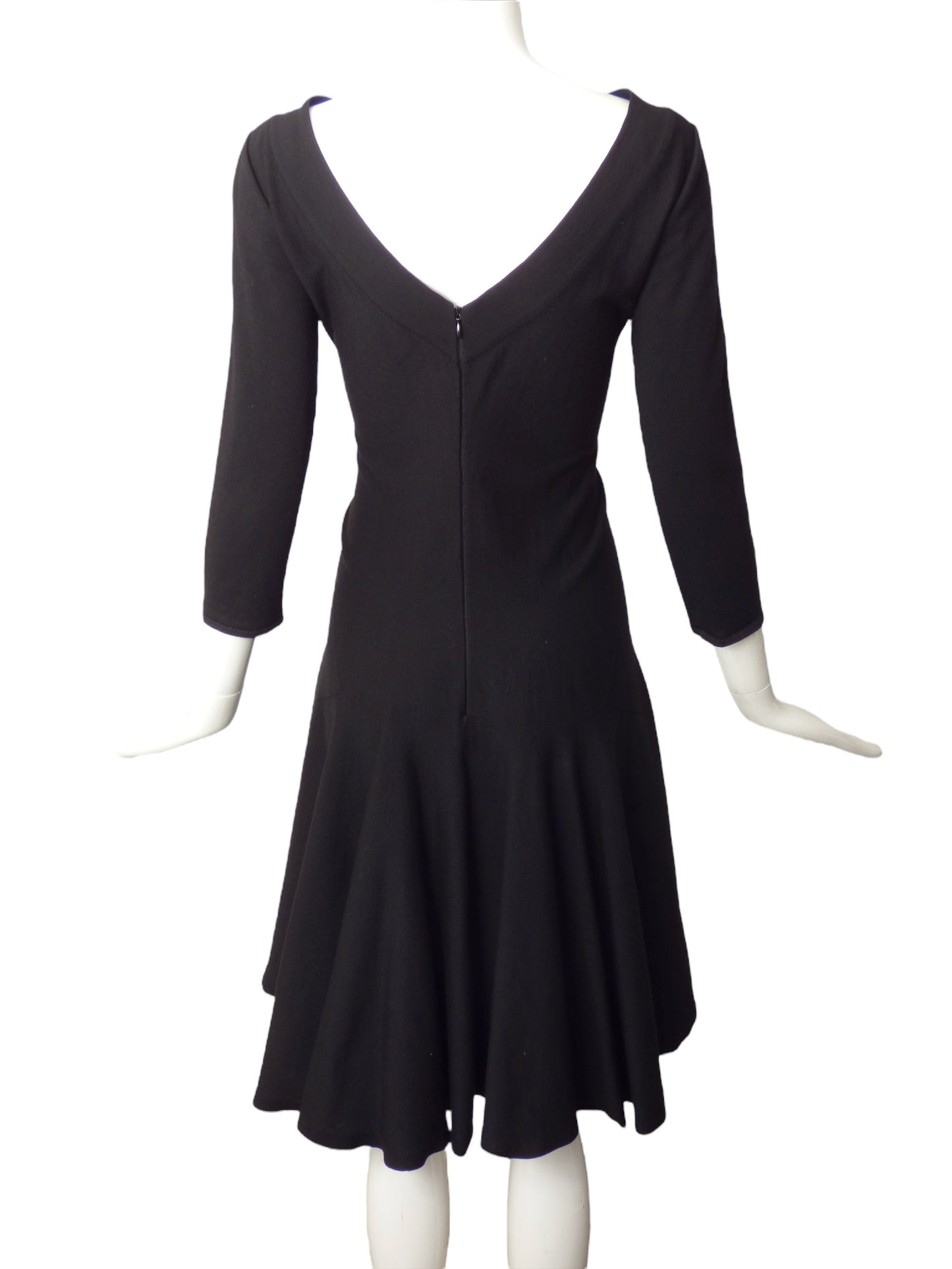 ALAIA- Black Wool Knit Dress, Size 8