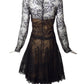 OSCAR DE LA RENTA- 2012 Black Lace Cocktail Dress, Size 14