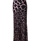 ROBERTO CAVALLI- 2pc Animal Print Fur Trimmed Ensemble, Size 8