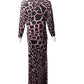 ROBERTO CAVALLI- 2pc Animal Print Fur Trimmed Ensemble, Size 8