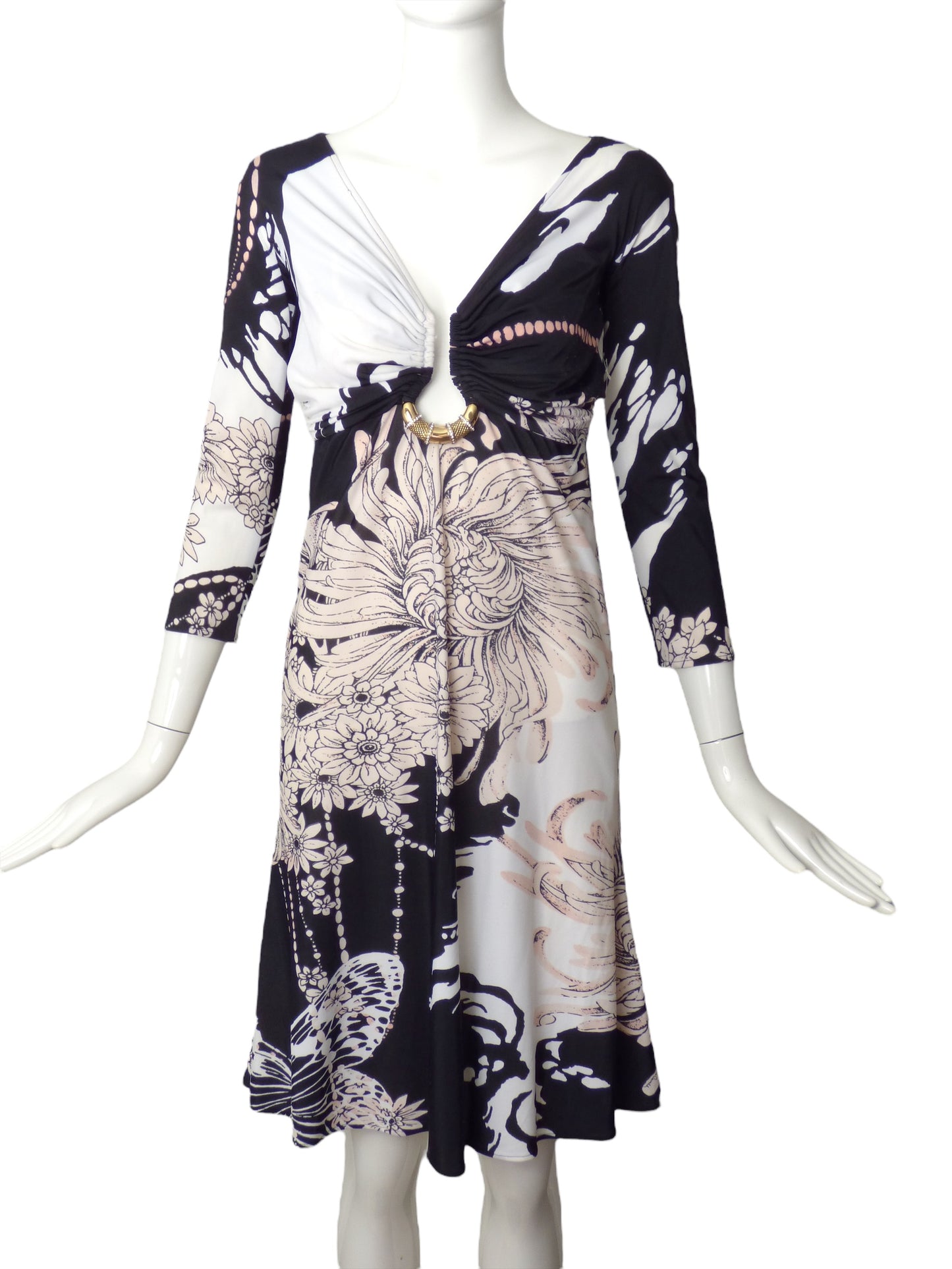 ROBERTO CAVALLI- Jersey Print Knit Dress, Size 8