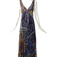 FUZZI- Printed Mesh Maxi Dress, Size 8