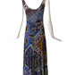 FUZZI- Printed Mesh Maxi Dress, Size 8