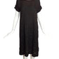 1920s Black Silk Jacquard Flapper Dress, Size 8