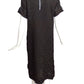 1920s Black Silk Jacquard Flapper Dress, Size 8