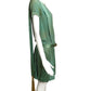 1920s Green Pleated Silk Flapper Dress, Size 2