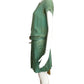 1920s Green Pleated Silk Flapper Dress, Size 2