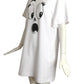 MOSCHINO COUTURE- NWT 2020 White Ghost Dress, Size 8
