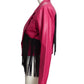 IN TRANSIT-1980s Pink & Black Fringe Bolero, Size 4