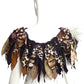 1980s Beaded Fabric Fringe Collar, One Size