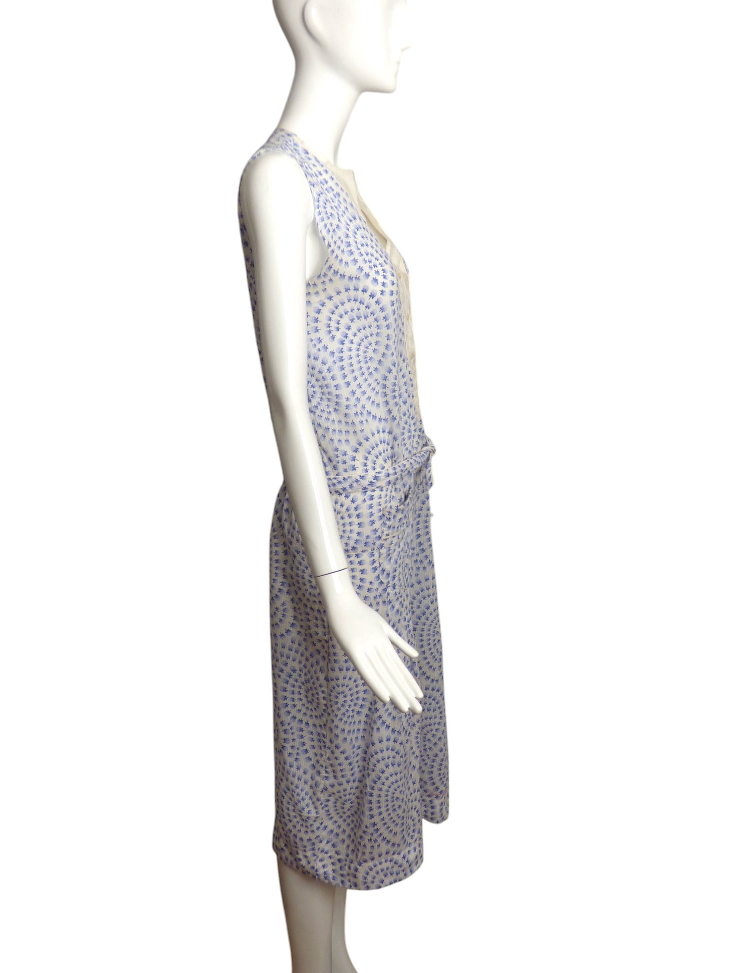 1920s Cotton Floral Day Dress, Size 8