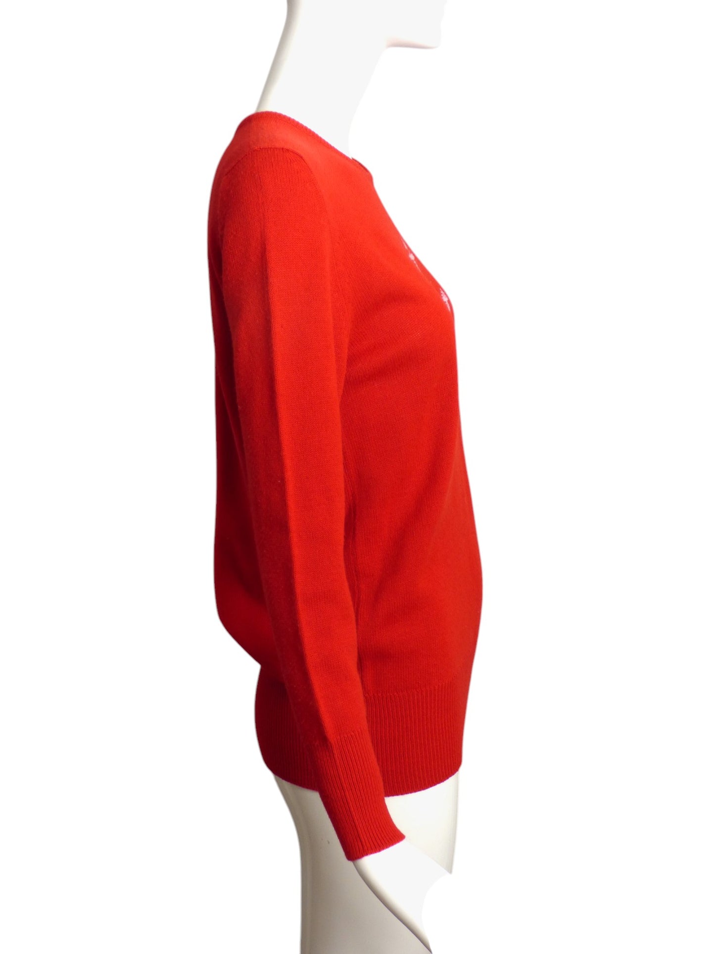 1960s Red Knit Anchor Sweater, Size 6