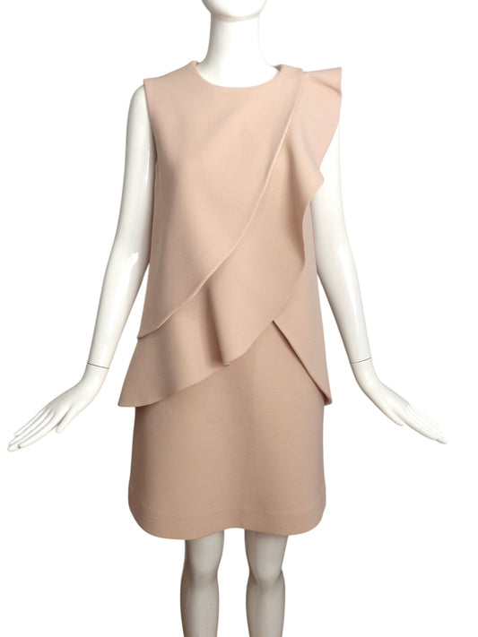 CHLOE- Blush Wool Layered Dress, Size 6