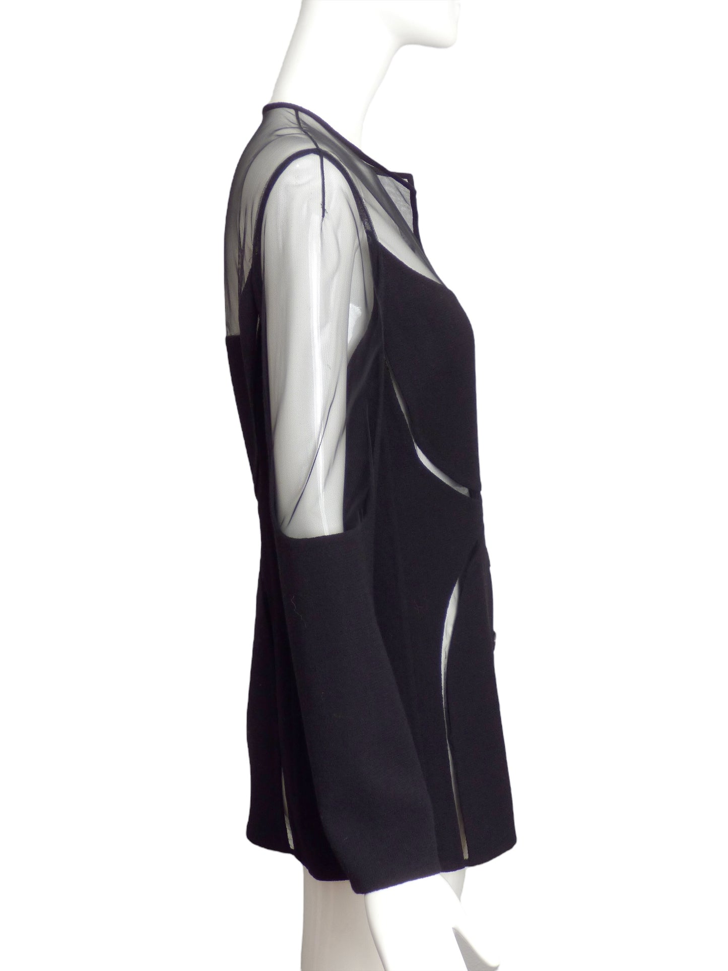 CHADO RALPH RUCCI- NWT 2014 Black Crepe & Net Jacket, Size 8