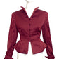 BILL BLASS- 1990s Burgundy Silk Evening Blazer, Size 8