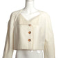 CAROLINA HERRERA- NWT Ivory Brocade & Organza Jacket, Size 12