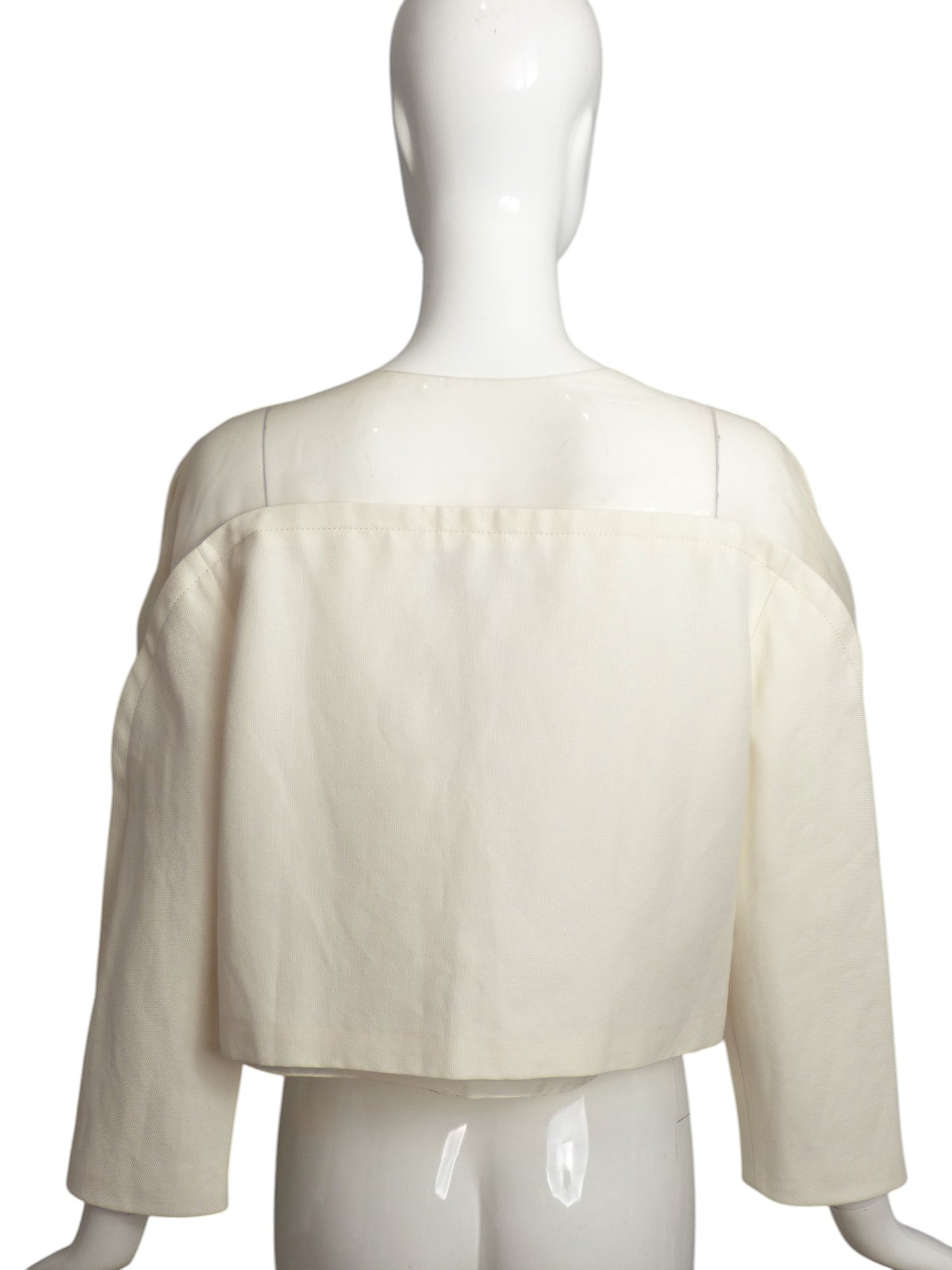 CAROLINA HERRERA- NWT Ivory Brocade & Organza Jacket, Size 12