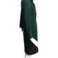 BILL BLASS- 1980s Green Wool Scarf Dress, Size 10