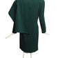 BILL BLASS- 1980s Green Wool Scarf Dress, Size 10