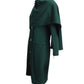 BILL BLASS- 1980s Green Wool Scarf Dress, Size 10