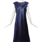 LANVIN- 2007 Navy Satin Dress, Size 12