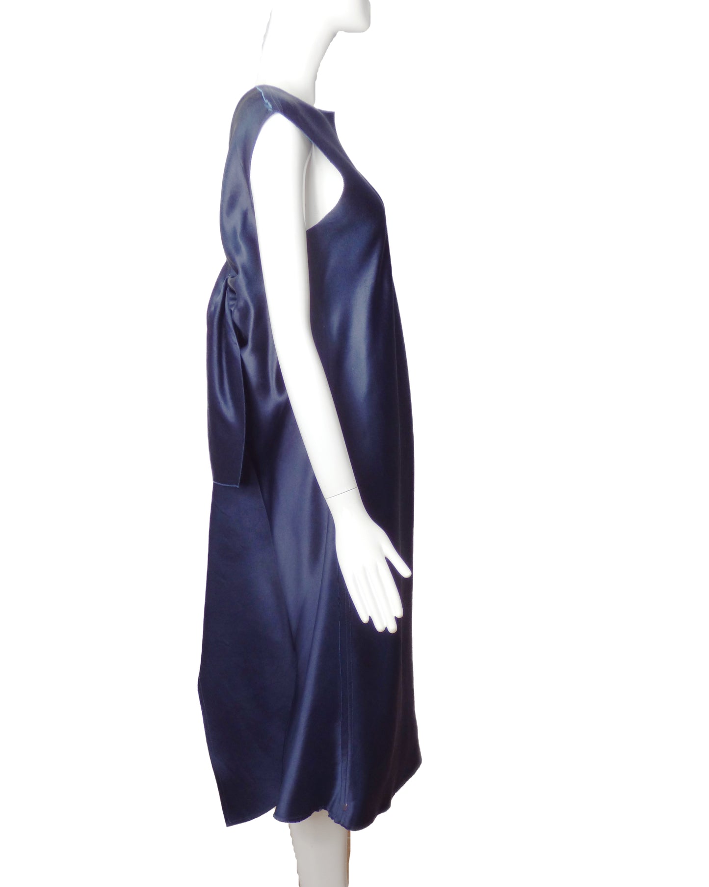 LANVIN- 2007 Navy Satin Dress, Size 12