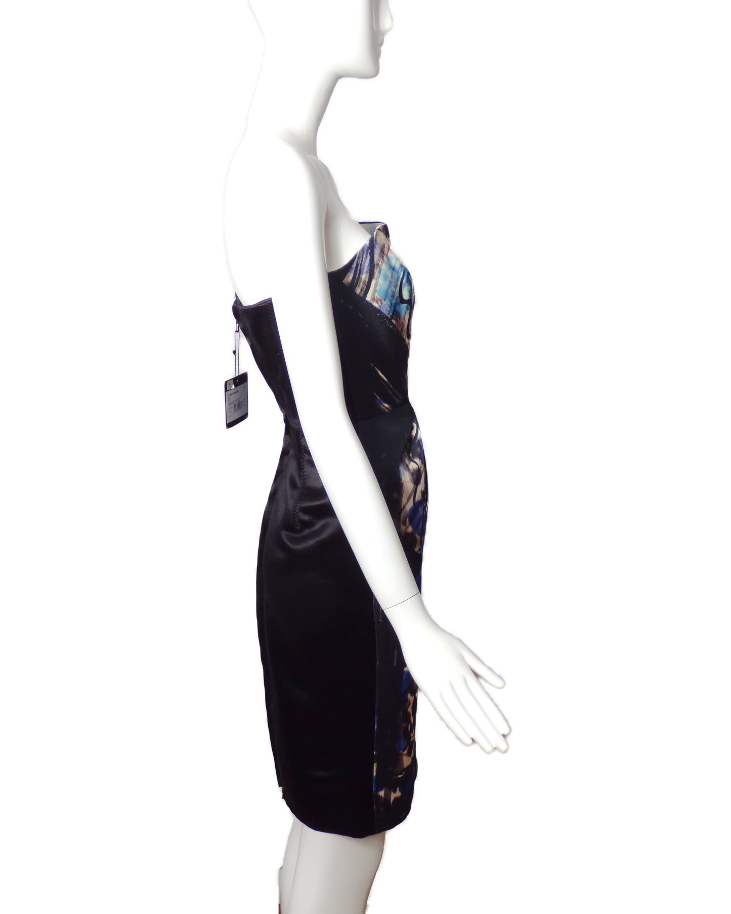 LANVIN- NWT 2012 Print Satin Cocktail Dress, Size 8