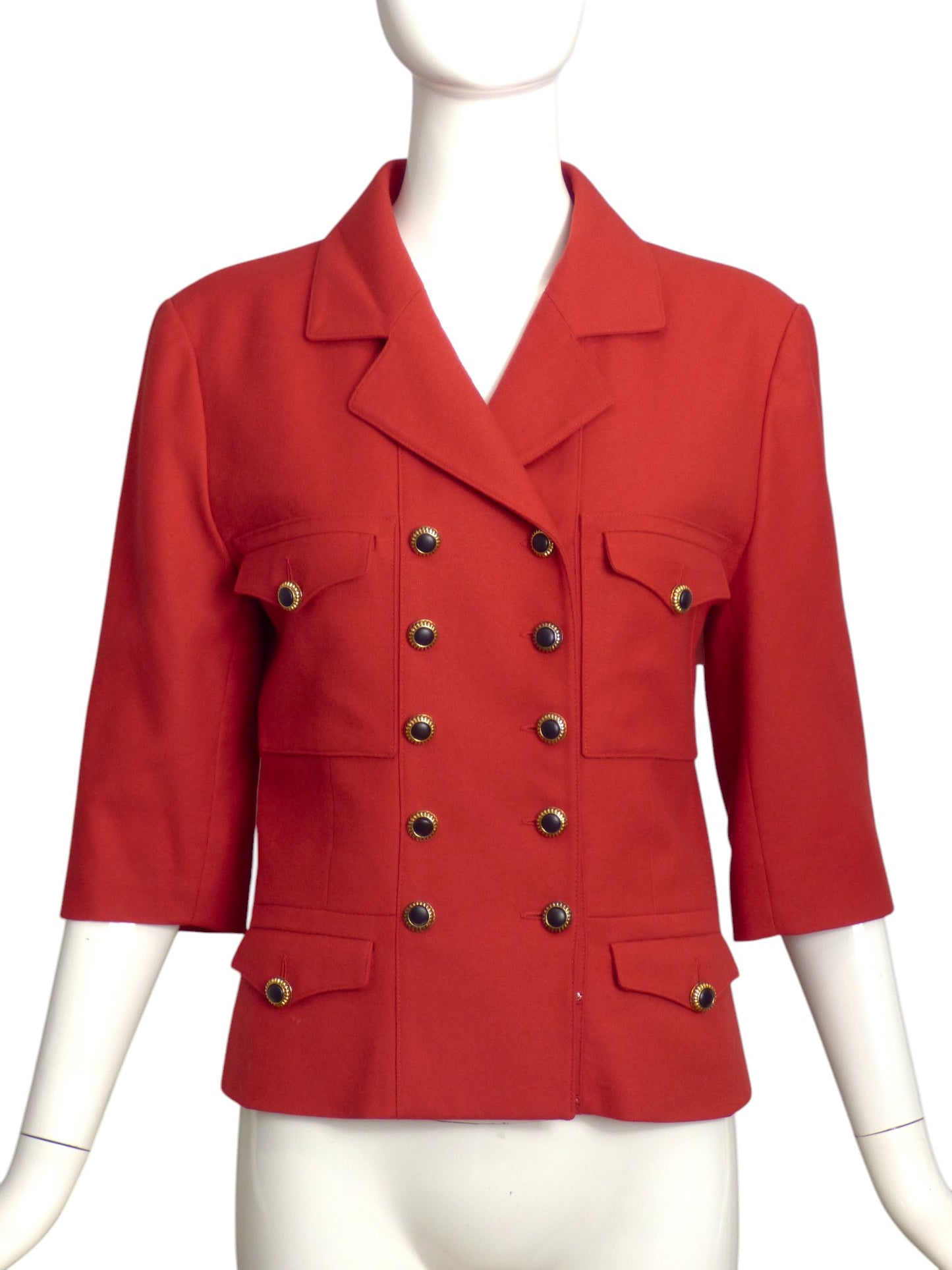 KARL LAGERFELD- 1990s Red Wool Blazer, Size 4