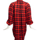 YVES SAINT LAURENT- 1990s Silk Plaid Shirt Dress, Size 4