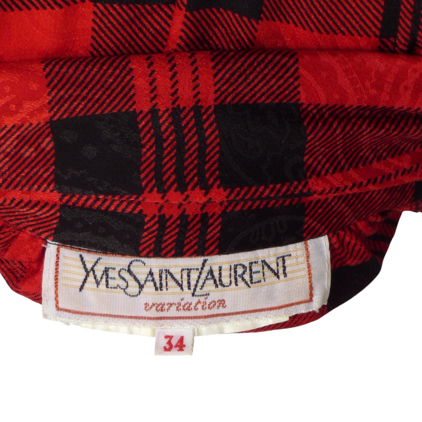 YVES SAINT LAURENT- 1990s Silk Plaid Shirt Dress, Size 4