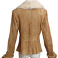 Beaded Shearling Coat, Size 10