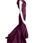 ZAC POSEN- Burgundy Satin Evening Gown, Size 8