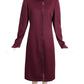 OSCAR DE LA RENTA- Burgundy Cashmere Coat & Skirt Ensemble, Size 8