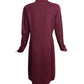 OSCAR DE LA RENTA- Burgundy Cashmere Coat & Skirt Ensemble, Size 8