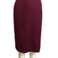 OSCAR DE LA RENTA- Burgundy Cashmere Coat & Skirt Ensemble, Size 8